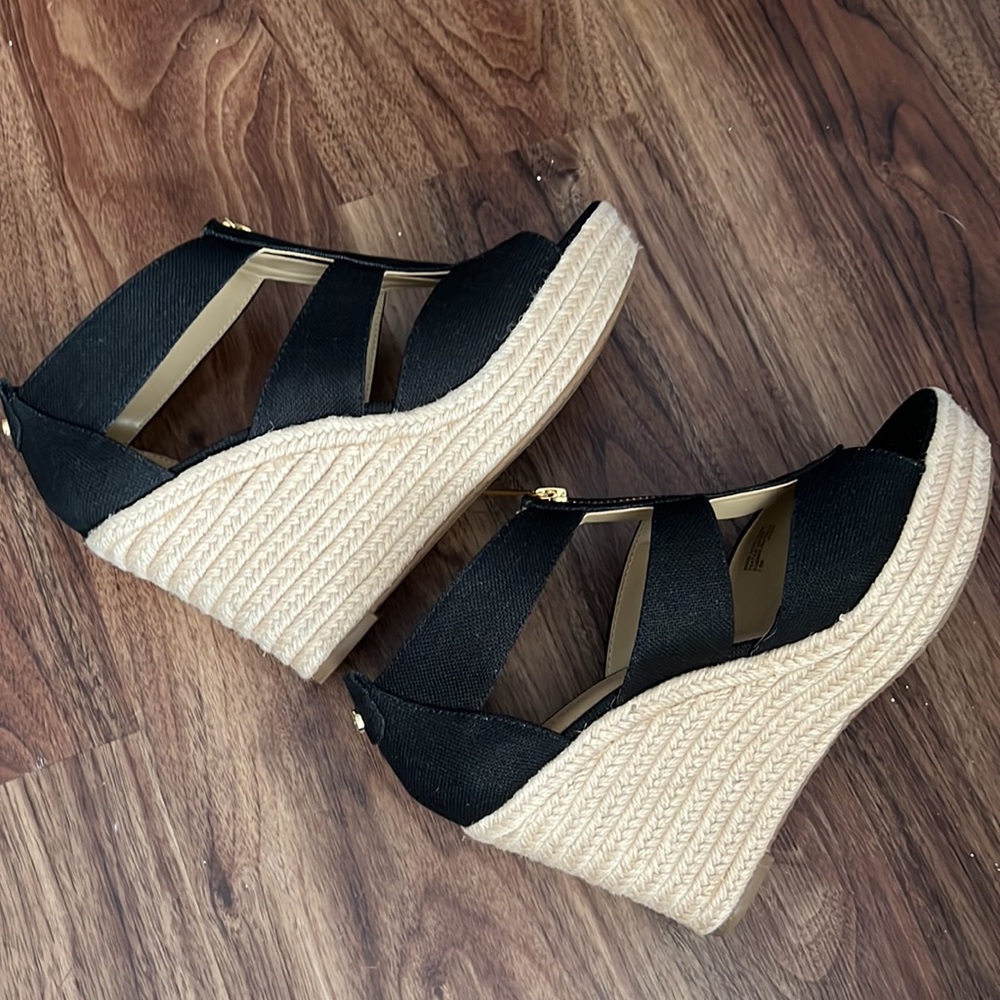 Black Michael Kors Espadrille Wedges NWOT